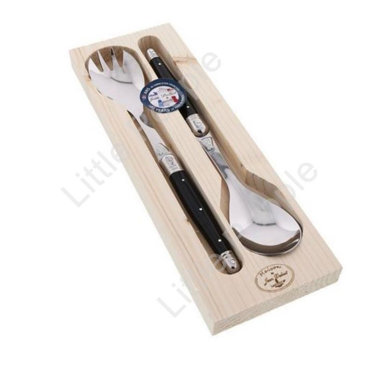 Laguiole Jean Dubost Laguiole 2pc Salad Servers Black