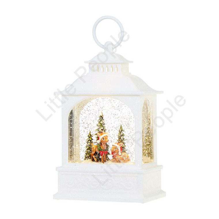 Raz 8.5 " DEER LIGHTED WATER LANTERN