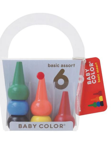 AOZORA - Baby Color Crayon Basic Assortment 6 Colours