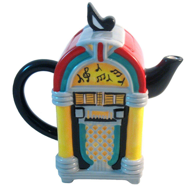Retro Ceramic Juke Box Teapot Rare Retired Boxed