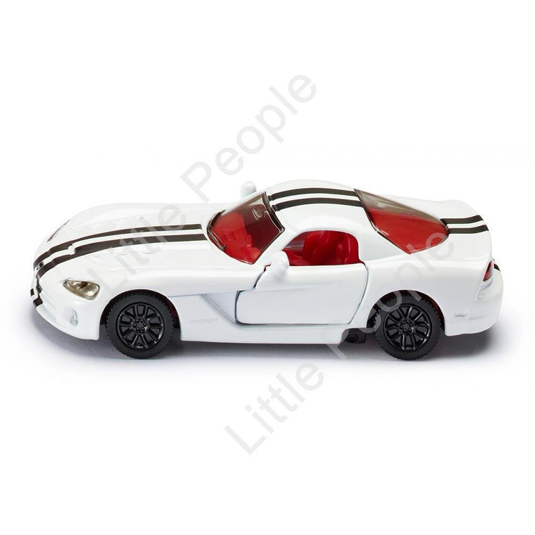 Siku 1434 - Dodge Viper White Black Sports Car Die Cast - Scale 1:55