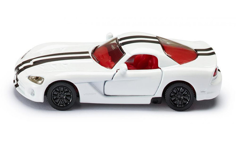 Siku 1434 - Dodge Viper White Black Sports Car Die Cast - Scale 1:55