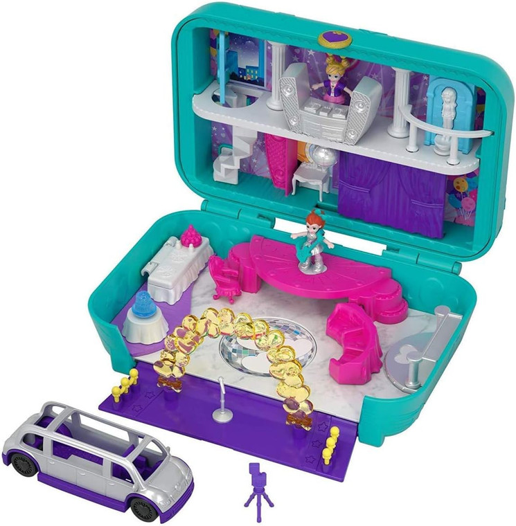 Polly Pocket FRY41 Hidden Places Dance Par-taay Case Playset