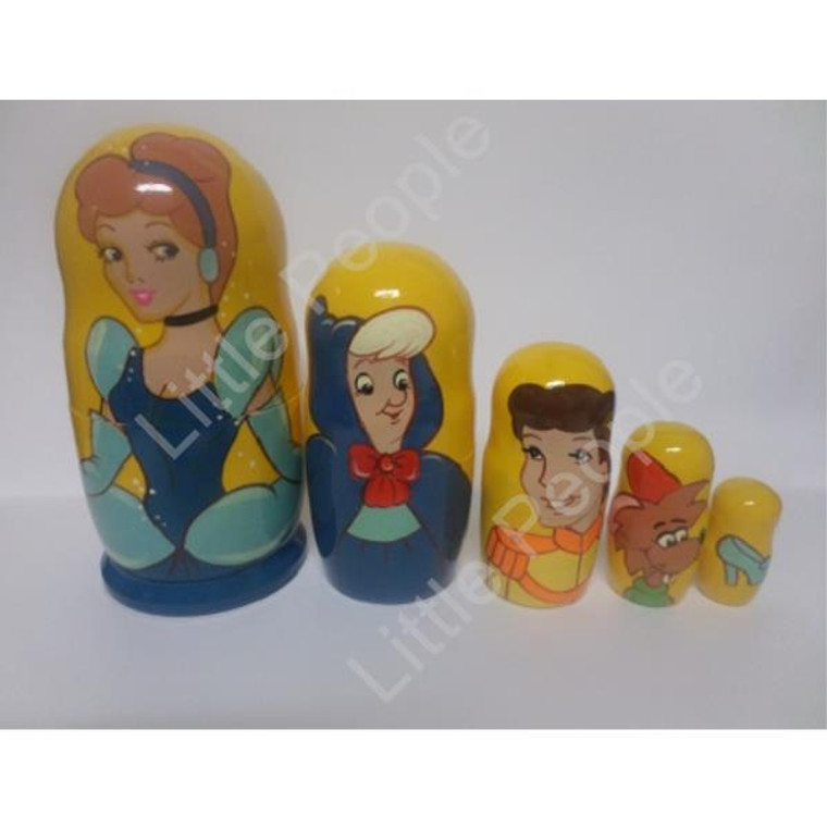 Russian Doll Wooden Matryoshka Babushka - Cartoon - Cinderella and Friends