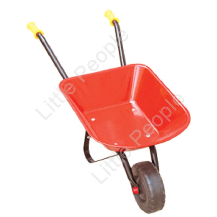 Red Metal Wheel Barrow Johnco