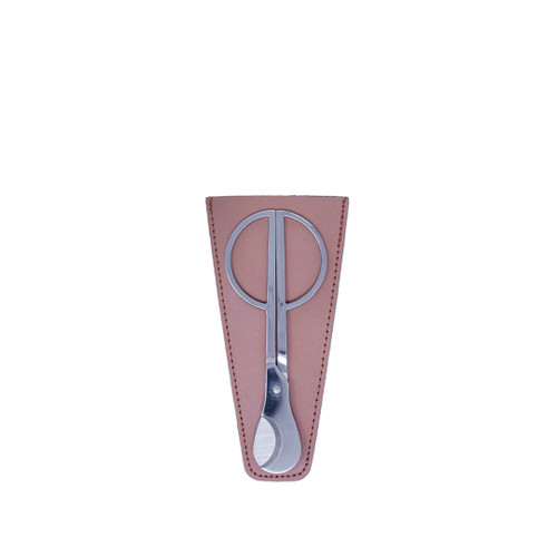 Stainless Steel Cigar Scissors with Leather Case
