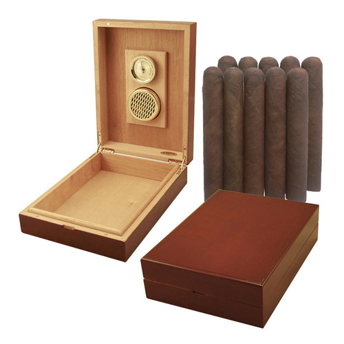 Guantanamera Cherrywood Travel Humidor With 10 House Cigars