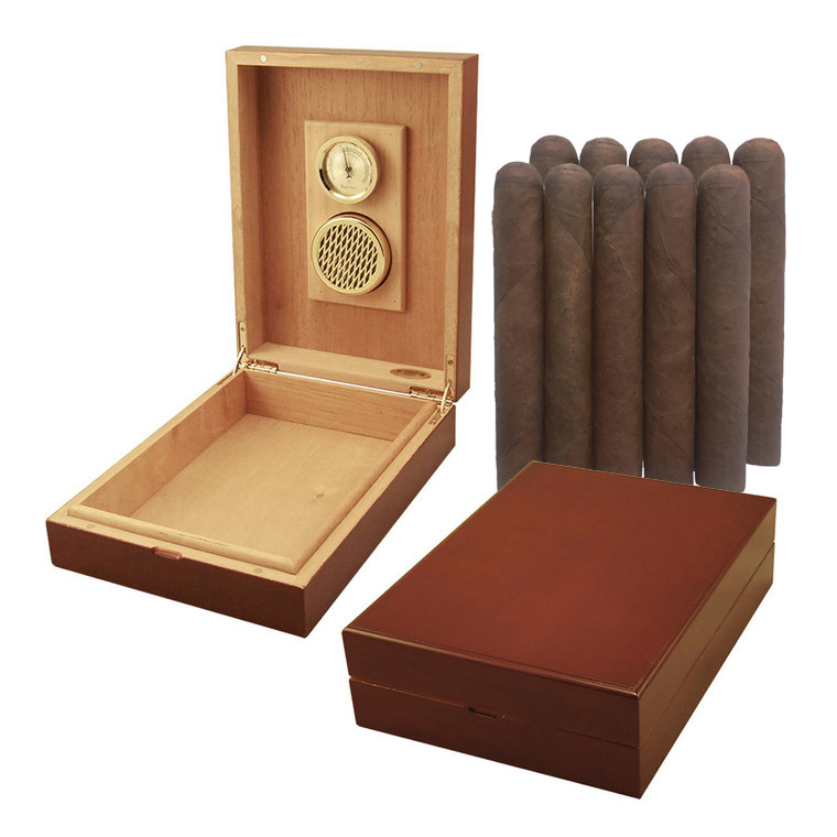 Guantanamera Cherrywood Travel Humidor With 10 House Cigars
