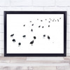 March Of The Coots Coot Winter Abstract Bird Snow Eindhoven Wall Art Print