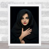 Memories Sorrow Woman Portrait Tears Female Tear Cry Crying Wall Art Print