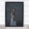 Red Fox Portrait Tree Woman Girl Hug Embrace Friends Friend Wall Art Print