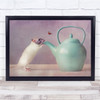 Snoozy Rat Rodent Teapot Ladybird Ladybug Mouse Tea Kitchen Wall Art Print