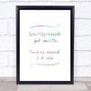 Change Thoughts Rainbow Quote Print