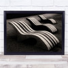 Waves Chair Chairs Seat Seats B&W Shapes Stripes Lines Wave Wall Art Print