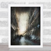 Abstract Street Alley Blur Blurry Chaotic Stress Stressful Wall Art Print