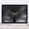 Angel In Black And White Abstract Bridge Lines Perspective Wall Art Print