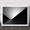 In Between Ii Triangle Creative Edit B&W Figure Small Tiny Wall Art Print