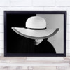 Balance B&W Hat Divided Division Girl Person Model Studio Wall Art Print