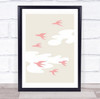 Birds Illustration Sky Matisse Bird Abstract Cloud Clouds Wall Art Print
