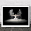 Flour Wings Angel Dust Powder Bride Skirt Angelic Spirit Wall Art Print