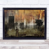 Shadows One Way Painterly Filter Texture Silhouette Tree Wall Art Print