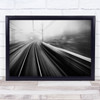 From The Last Wagon Of Train Fast Speed Action Abstract Wall Art Print