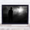 Searching For Light Iceland Man Person Figure Steam Sun Wall Art Print