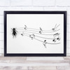The Music Of Nature Insect Cricket Bug Conceptual Notes Wall Art Print