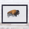 Bison In The Snow Bisons Buffalo Buffalos Tired Tongue Wall Art Print