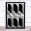 The Blind Wall Lines Monochrome Rhythm Graphic B&W Geometry Art Print