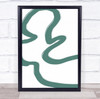 Road Green Graphic Shapes Illustration Lines Abstract Wall Art Print