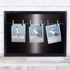 The Skewed Horizon 2 Polaroid Edited Girl Clip String Wall Art Print