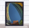 Blue Emptiness Architecture Lines Colorful Colourful Wall Art Print