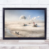 Memories Simpoo Harbour Boats On Sand People Walking Wall Art Print Memories Simpoo Harbour Boats On Sand People Walking Wall Art Print