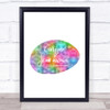 Conquer From Within Rainbow Quote Print