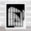 Gabbie Creative Edit B&W Woman Cycle Bicycle Window Wall Art Print Gabbie Creative Edit B&W Woman Cycle Bicycle Window Wall Art Print