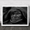 Meknaus Morocco Old Person Covered Head Turtle Neck Wall Art Print Meknaus Morocco Old Person Covered Head Turtle Neck Wall Art Print