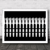 Spoons Abstract Fence Spoon Kitchen Cutlery Pattern Wall Art Print