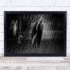 Vanishing Garderen Netherlands B&W Dark People Blur Wall Art Print