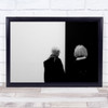 B W Abstract Woman Black White Old Man Wall Photography Art Print