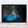 Clear Stream River Aerial Creek Water Pouring Flow Wall Art Print
