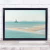 Passing A Sandbank Sailboat Sea Oosterschelde Sand Wall Art Print