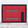University Abstract Lines Red Blue Windows School Wall Art Print