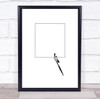 Walking The Dog Rectangle Shadow Line Outline Box Wall Art Print