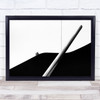 Black And White Wavey Divide Large Pole Abstract Wall Art Print