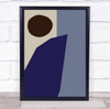 Color Blocks 02 Blue Graphic Shapes Illustration Wall Art Print