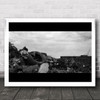 New Born Planet Pollution Trash Man Under Tyre Wall Art Print