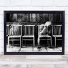 Lost On Words Chair Chairs B&W Ghost Abstract Wall Art Print
