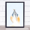 Gannets In Love Two Close Up Birds Eating Wall Art Print