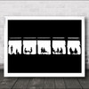 Slice Of Life People At Tables Silhouette Wall Art Print